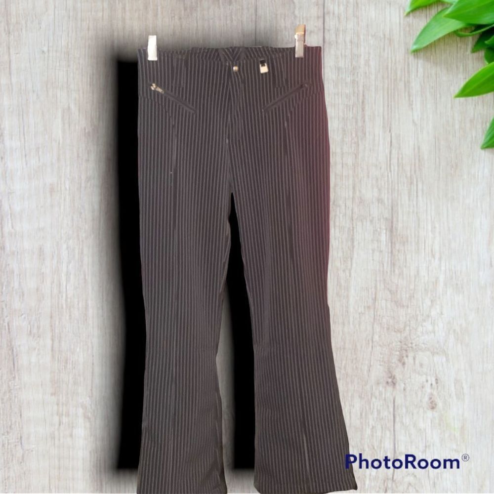 NILS Sportswear Pinstriped Insulated Boot Cut Fashion Snow Pants NWOT